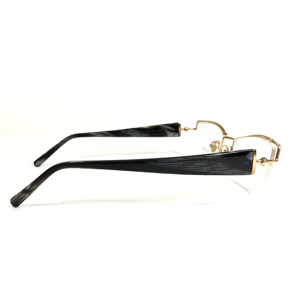 Augar Eyeglasses Frames FP163 CHAMPAGNE Gold Black Gray 22KT GP Plated 52-18-130